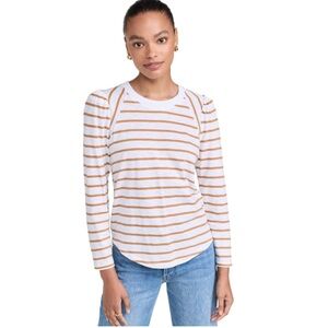 Veronica Beard Women's Mason Baseball Tee 1/3 sleeve